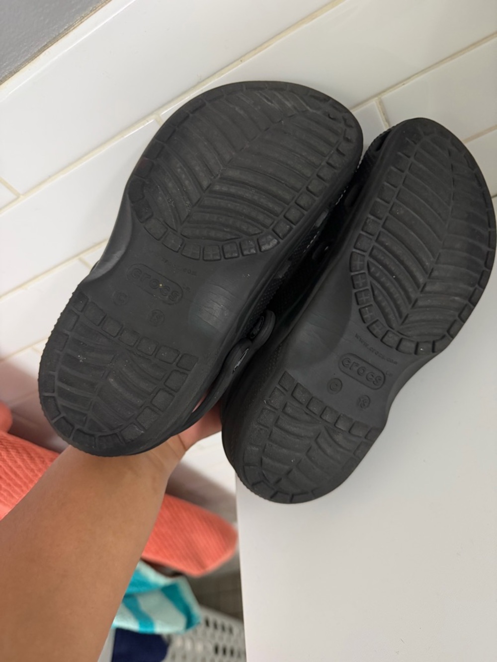 Kids Black Slip-On Croc Sandals - Picture 5 of 6